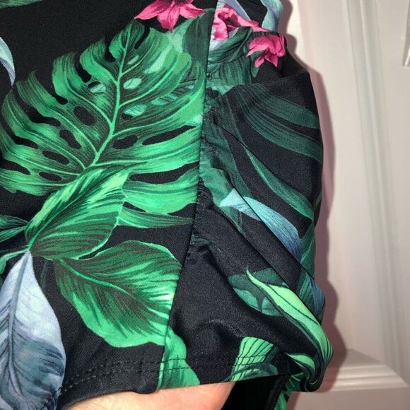 KONA SOL - NWT - L Sz Lg Full Coverage Tummy Control Tie-Front 1-Piece/Tropical - Picture 13 of 15